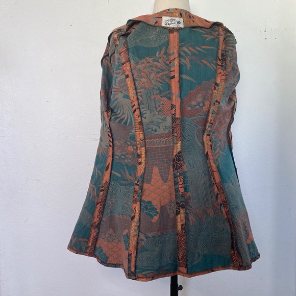 Love Apples by Stephanie Santa Fe Womens Jacket Small Designer Hand Crafted Open - Picture 13 of 13